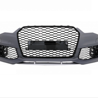 Bară față RS4 Design compatibilă cu Audi A4 B9 2016–2019, cu grilă fagure negru, look sportiv, produs aftermarket