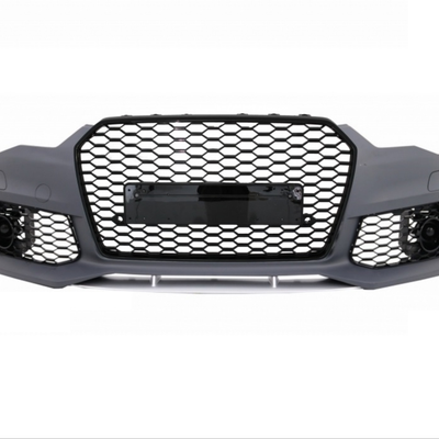 Bară față RS4 Design compatibilă cu Audi A4 B9 2016–2019, cu grilă fagure negru, look sportiv, produs aftermarket