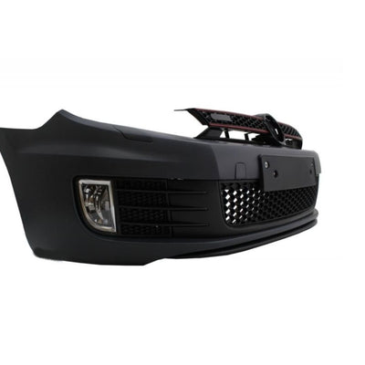 Profil lateral jos bară față GTI Volkswagen Golf 6 MK6, cu grilă tip fagure și formă aerodinamică