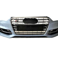 Bară față design S3 pentru Audi A3 8V Sedan, compatibilă cu modelele 2013–2016. Kit complet aftermarket, pregătit pentru vopsire și montaj.