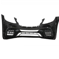 Kit exterior complet S63 AMG pentru Mercedes Clasa S W222, compus din bară față, bară spate, grilă, ornamente evacuare, praguri și elemente suport.