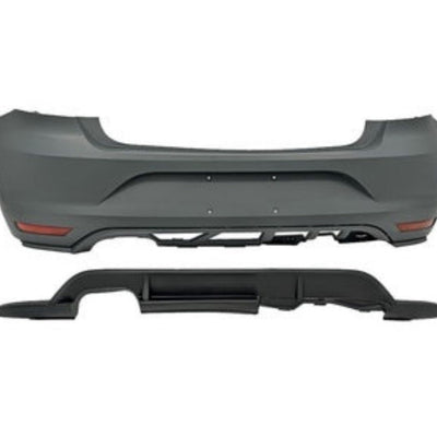Bară spate sport GTI cu difuzor dublu pentru VW Polo 6R/6C – piesă aftermarket compatibilă 2010–2017