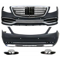 Kit complet tuning exterior Maybach pentru Mercedes S-Class W222, piese aftermarket pentru upgrade estetic față și spate.