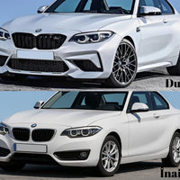 Set complet bară față M2 Competition pentru BMW Seria 1 F20/F21 LCI (2015–2019), include grile fagure, suport senzori PDC și mască 