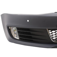 Bară față aftermarket GLI design pentru VW Jetta 2012–2015, cu grilă tip fagure și orificii pentru senzori