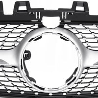 Grilă auto Diamond gri compatibilă cu Mercedes A-Class W177 2019+, design elegant din ABS, prezentare frontală a componentului.
