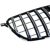 Grilă frontală GTR Look gri cu finisaj cromat pentru Mercedes GLE Coupe C292, vedere frontală, componentă aftermarket din ABS re