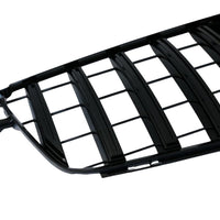 Grilă GTR neagră din ABS pentru Mercedes C-Class W204 (2007–2014), design sportiv cu fante verticale, vedere frontală pe fundal alb.
