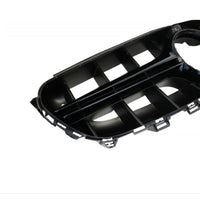 Grilă E63 Look neagră pentru Mercedes E-Class W213, fabricată din ABS de calitate, vedere frontală completă pe fundal alb.