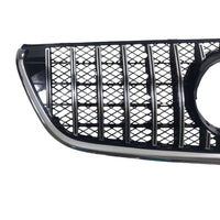 Grilă auto GTR Mesh Style cromată pentru Mercedes Vito W447 2014-2020, vedere frontală completă cu ramă cromată și design sportiv.