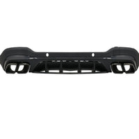 Kit exterior complet AMG 63S pentru Mercedes GLC X253 2020+, include bare față/spate, grilă, ornamente evacuare și prelungiri aripi.