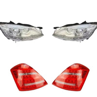 Kit complet upgrade estetic AMG pentru Mercedes S-Class W221 – include bare față/spate, grilă, faruri, stopuri