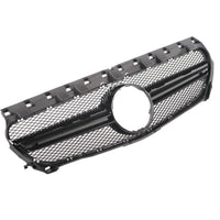 Grilă frontală CLA 45 Look Negru compatibilă cu Mercedes CLA W117 2013–2015, fabricată din ABS rezistent, design sportiv tip plasă.