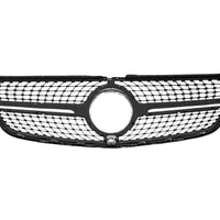 Grilă Diamond cromată compatibilă cu Mercedes Vito W447 (2015–2019), vedere frontală, design elegant cu inserții diamant și ramă cromată.