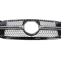 Grilă Diamond aftermarket pentru Mercedes X-Class W470, vedere frontală, design crom-negru cu inserții tip diamant, material ABS rezistent.