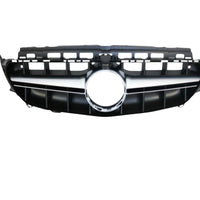Imagine cu grilă E63 Look gri pentru Mercedes-Benz E-Class W213 (2016–2019), vedere frontală, piesă auto aftermarket din ABS rezistent.