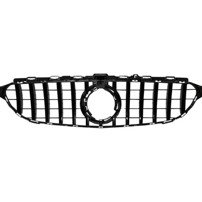 grila GTR gri/crom pe Mercedes C-Class W205 facelift 2019+, imagine frontală 