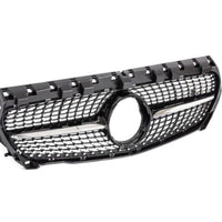 Grilă frontală GTR Look pentru Mercedes-Benz GLC X253 (2019-prezent), fabricată din plastic ABS de înaltă calitate, vedere frontală, design sportiv tip panamerican.