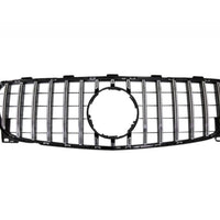Grilă auto GTR Look negru pentru Mercedes GLA X156 2016–2020, vedere frontală piesă plastic ABS cu bare verticale