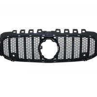 Grilă GTR Mesh Style negru pentru Mercedes A-Class W177 (2019+), vedere frontală, design sportiv tip fagure, material ABS rezistent.