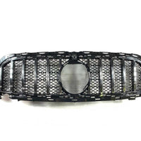 Grilă auto aftermarket GTR Mesh Style argintie pentru Mercedes-Benz E-Class W213 facelift 2020+, design sportiv și elegant, material ABS rezistent.