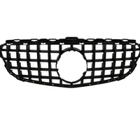 Grilă frontală GTR negru pentru Mercedes C-Class W205 (2015-2018), fabricată din plastic ABS de calitate superioară, stil sportiv și modern.