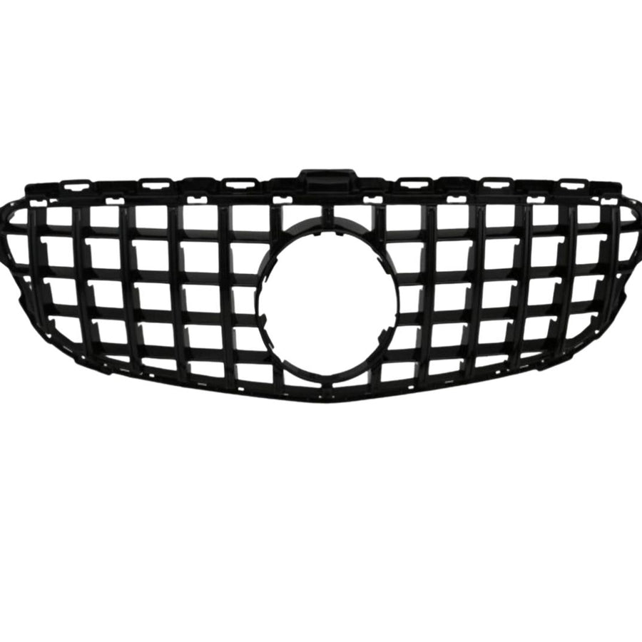 Grilă frontală GTR negru pentru Mercedes C-Class W205 (2015-2018), fabricată din plastic ABS de calitate superioară, stil sportiv și modern.