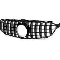 Grilă frontală GTR negru pentru Mercedes C-Class W205 (2015-2018), fabricată din plastic ABS de calitate superioară, stil sportiv și modern.