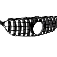 Grilă frontală GTR negru pentru Mercedes C-Class W205 (2015-2018), fabricată din plastic ABS de calitate superioară, stil sportiv și modern.