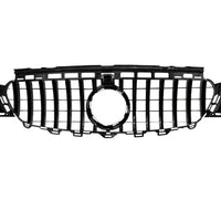 Grilă auto GTR cromată compatibilă cu Mercedes E-Class W213 (2016–2018), imagine frontală, design sportiv aftermarket.