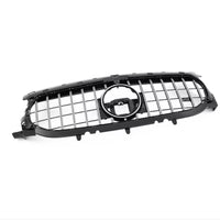 Grilă auto GTR cromată compatibilă cu Mercedes-Benz GLA H247 (2020+), vedere frontală completă, design sportiv din plastic ABS rezistent.