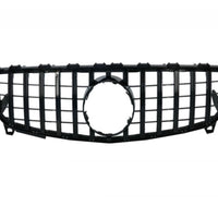 Grilă GTR neagră pentru Mercedes A-Class W176 (2012–2015), vedere frontală completă a componentului auto aftermarket.