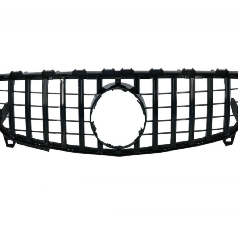 Grilă GTR neagră pentru Mercedes A-Class W176 (2012–2015), vedere frontală completă a componentului auto aftermarket.