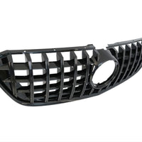 Grilă GTR neagră pentru Mercedes Vito W447 (2015-2019), prezentată împreună cu rama superioară, material ABS rezistent, vedere frontală pe fundal alb.