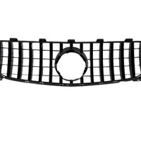 Grilă auto GTR Look negru pentru Mercedes GLA X156 2016–2020, vedere frontală piesă plastic ABS cu bare verticale