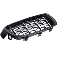 Set grilă diamant BMW Seria 3 F30/F31 (2012–2018), design sportiv negru lucios, piesă auto aftermarket ABS
