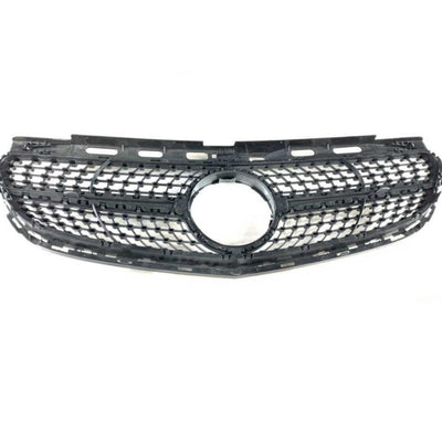 Grilă frontală Diamond Look compatibilă cu Mercedes-Benz E-Class W212 Facelift 2013–2015, fabricată din ABS de înaltă calitate, vedere spate.