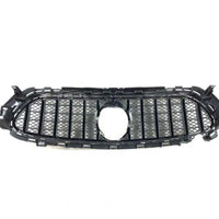 Grilă auto aftermarket GTR Mesh Style argintie pentru Mercedes-Benz E-Class W213 facelift 2020+, design sportiv și elegant, material ABS rezistent.