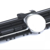 Grilă frontală R VW Golf 7R, compatibilă cu modelele 2013–2019, ABS negru rezistent, cu emblemă centrală rotundă și detaliu cromat, design sportiv agresiv.