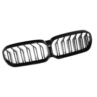 Imagine detaliată a unei grile sport pentru BMW G30/G31 LCI, tip M5. Model cu lamele înclinate și profil dinamic.