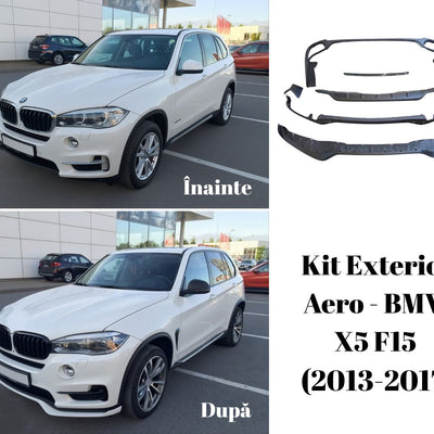 Comparatie înainte și după instalarea kitului Aero pentru BMW X5 F15, exterior modificat pentru un aspect sport