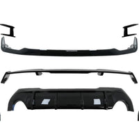 Imagine frontală a unui BMW Seria 1 F40 fără elemente de tuning, evidențiind designul original al barei față. Util pentru a compara modificările aduse de kitul Aero M-Tech. 