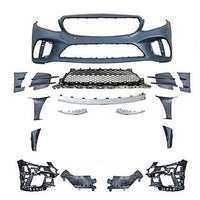 Kit frontal sport AMG pentru Mercedes Clasa C W205 Facelift, bară față cu grilă, difuzor și accesorii montaj