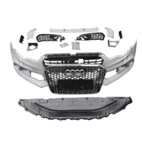 Kit bară față RSQ3 Design compatibil cu Audi Q3 8U (2011–2014), complet cu grilă centrală tip fagure negru și rame cromate, produs aftermarket.