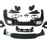 Componentele barei față CLA 45 AMG pentru Mercedes C118, kit complet aftermarket din polipropilenă, pregătit pentru vopsire