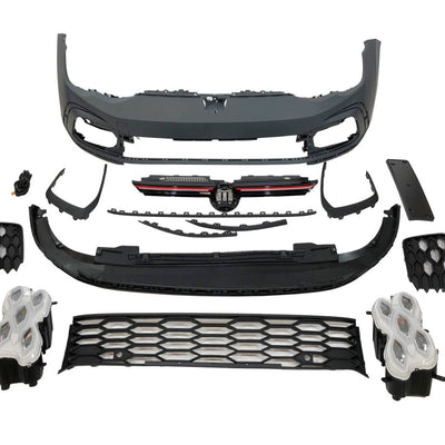 Pachet complet tuning exterior WRC pentru Volkswagen Polo 6R/6C (2010–2017) – include bara față, grilă GTI și elemente montaj