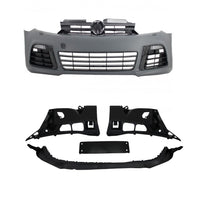 Set complet cu bară față R20, grilă, suporturi și elemente de prindere pentru upgrade-ul estetic al VW Golf 6 (2009–2012).