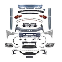Pachet complet upgrade estetic Volkswagen Tiguan 2016-2020, conversie facelift R-Line cu bare, grile, faruri, stopuri, aripi și ornamente.