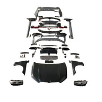 Kit exterior tuning G12 LCI pentru BMW G12 pre LCI – set complet upgrade sport față/spate, capotă, faruri și stopuri LED