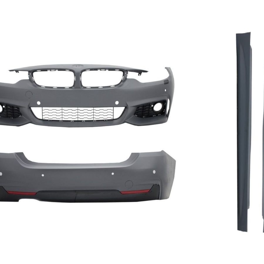 Kit exterior complet M-Tech BMW F36 2013-2019 – bară față, bară spate și praguri laterale, design sportiv, aftermarket